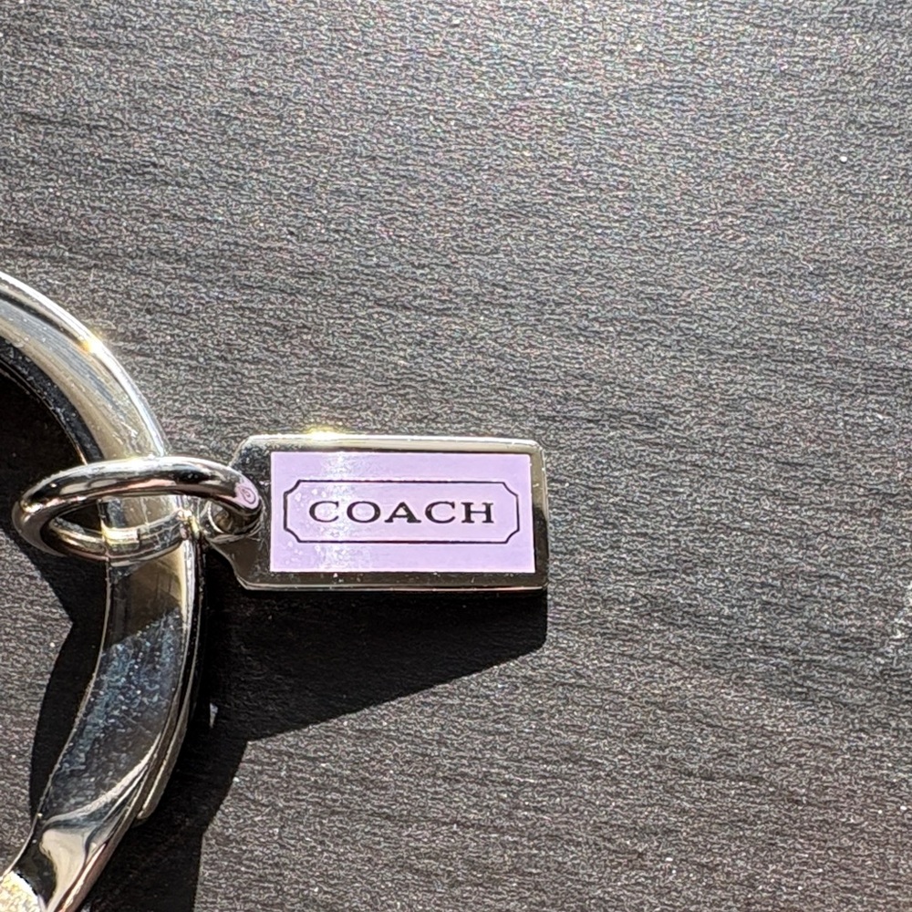 Coach Locket Multicolor Peace Sign Keychain - Picture 3 of 6